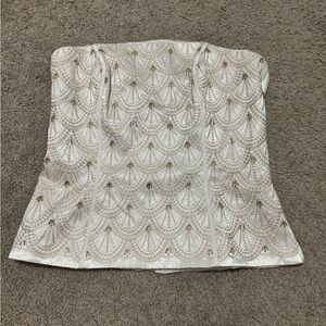 White House black market beaded corset top -2